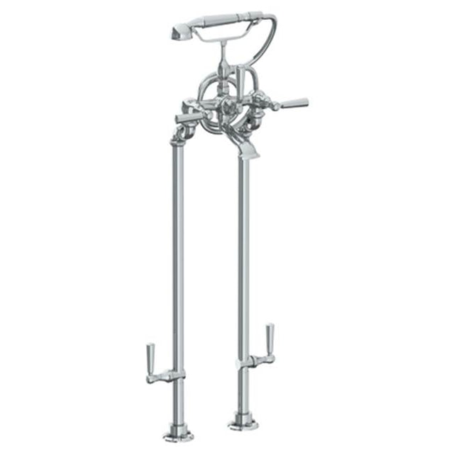 Watermark - Floor Standing Bath Set with Hand Shower and Shut-Off Valves - Vintage Copper