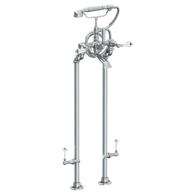 Watermark - Floor Standing Bath Set with Hand Shower and Shut-Off Valves - Vintage Copper