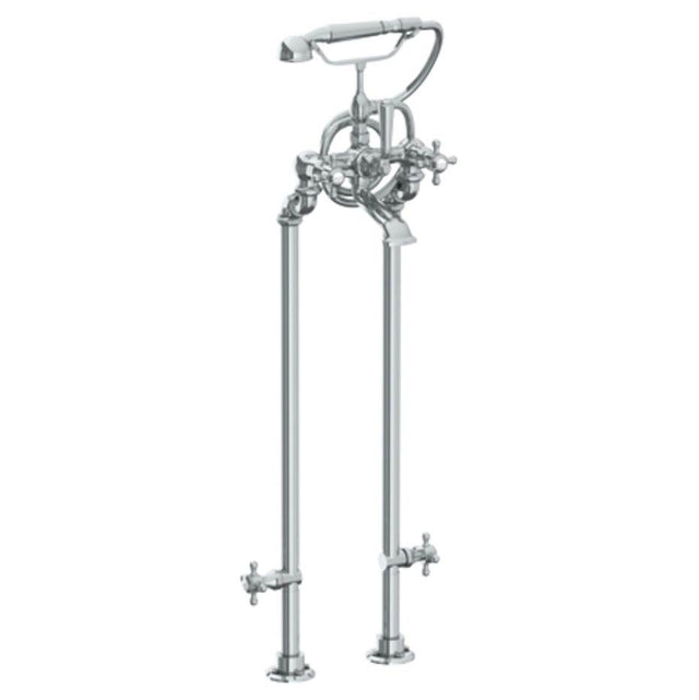 Watermark - Floor Standing Bath Set with Hand Shower and Shut-Off Valves - Vintage Copper