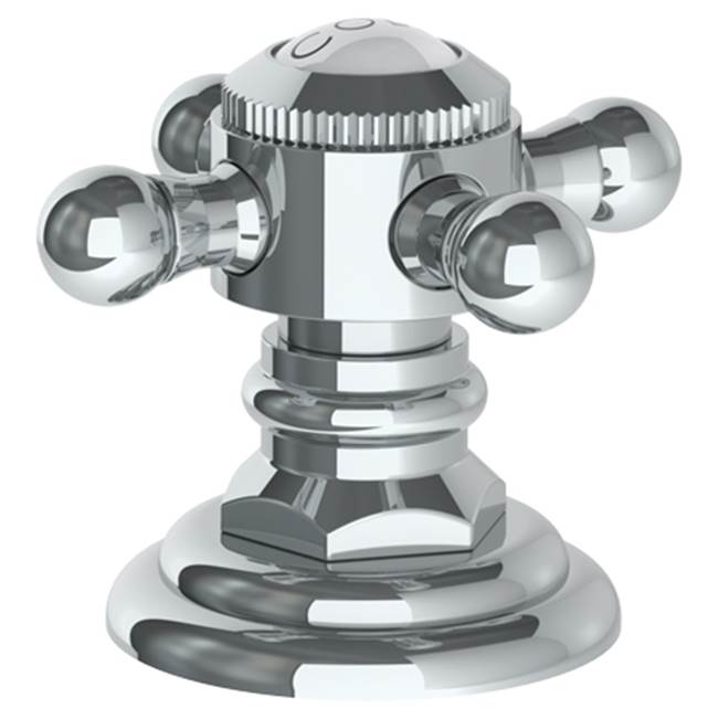 Watermark - Trim For Deck Mounted Valve.  Porcelain cross and lever buttons engraved ''COLD'' - Vintage Copper