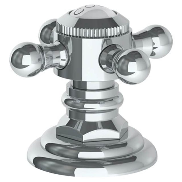 Watermark - Trim For Deck Mounted Valve.  Porcelain cross and lever buttons engraved ''COLD'' - Vintage Copper