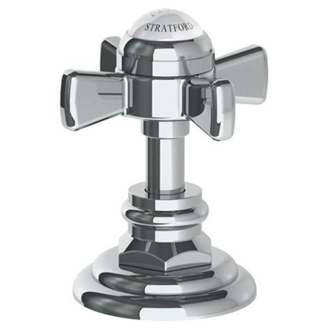 Watermark - Trim For Deck Mounted Valve.  Porcelain cross and lever buttons engraved ''HOT - Vintage Copper