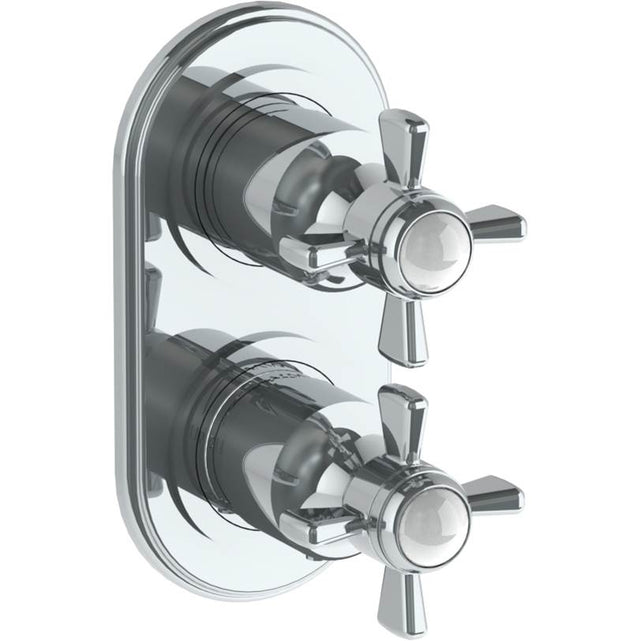 Watermark - Wall Mounted Mini Thermostatic Shower Trim with built-in control, 3 1/2'' - Vintage Copper