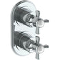 Watermark - Wall Mounted Mini Thermostatic Shower Trim with built-in control, 3 1/2'' - Vintage Copper