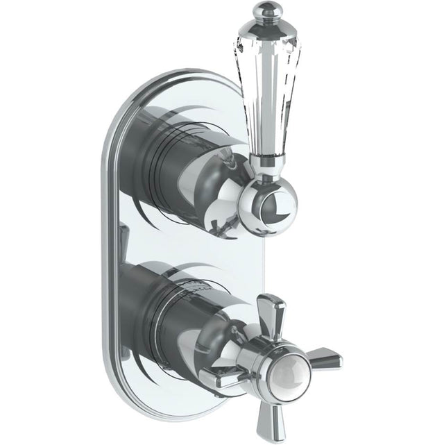 Watermark - Wall Mounted Mini Thermostatic Shower Trim with built-in control, 3 1/2'' - Vintage Copper
