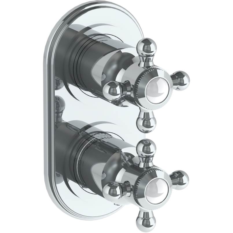 Watermark - Wall Mounted Mini Thermostatic Shower Trim with built-in control, 3 1/2'' - Vintage Copper
