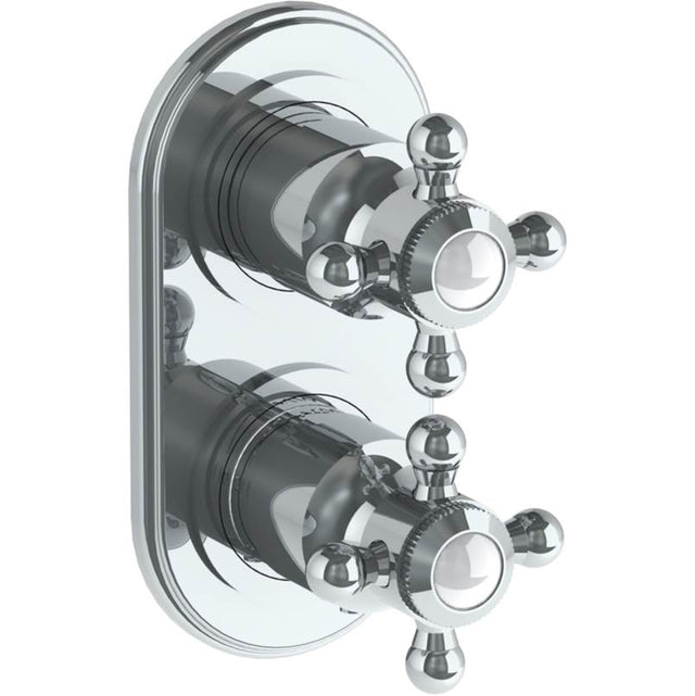 Watermark - Wall Mounted Mini Thermostatic Shower Trim with built-in control, 3 1/2'' - Vintage Copper