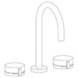 Watermark - Deck Mounted 3 Hole Extended Lavatory Set - Vintage Copper