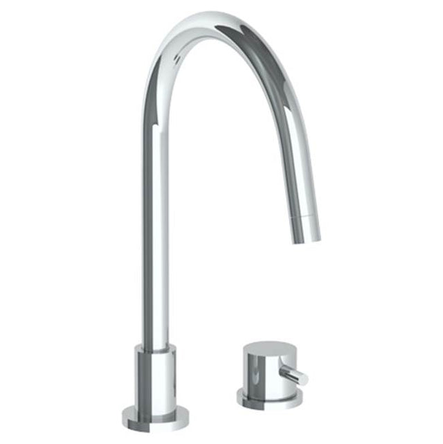 Watermark - Deck Mounted 2 Hole Gooseneck Kitchen Faucet - Vintage Copper
