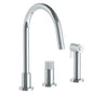 Watermark - Deck Mounted 3 Hole Gooseneck Kitchen Set -  Includes Side Spray - Vintage Copper