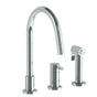 Watermark - Deck Mounted 3 Hole Gooseneck Kitchen Set -  Includes Side Spray - Vintage Copper
