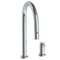 Watermark - Deck Mounted 2 Hole Gooseneck Kitchen Faucet with Pull Down Spray - Vintage Copper