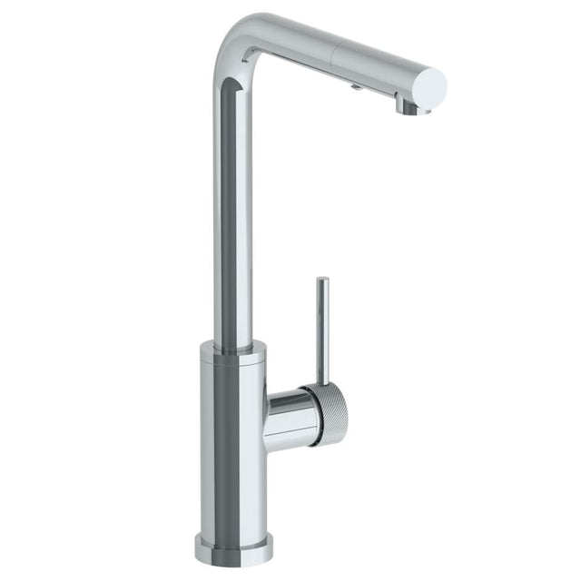 Watermark - Deck Mounted 1 Hole Square Top Kitchen Faucet with Pull Out Spray - High Spout - Vintage Copper