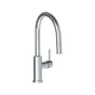 Watermark - Deck Mounted 1 Hole Gooseneck Kitchen Faucet with Pull Down Spray - Low Spout - Vintage Copper