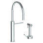 Watermark - Deck Mounted 2 Hole Gooseneck Kitchen Set -  Includes Side Spray with Integrated Mixer - Vintage Copper
