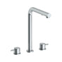 Watermark - Deck Mounted 3 Hole Square Top Kitchen Faucet with Pull Out Spray - Vintage Copper