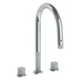 Watermark - Deck Mounted 3 Hole Gooseneck Kitchen Faucet with Pull Down Spray - Vintage Copper