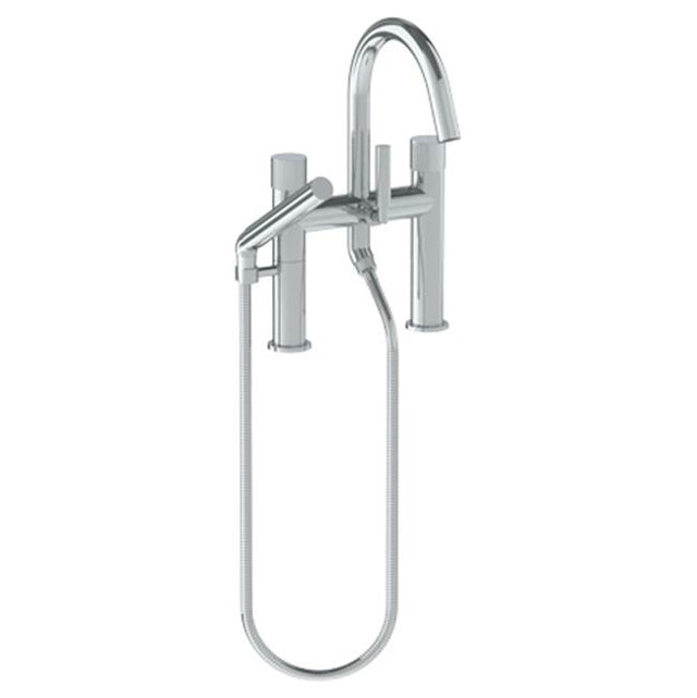 Watermark - Deck Mounted Exposed Gooseneck Bath Set with Hand Shower - Vintage Copper