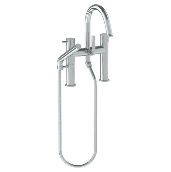 Watermark - Deck Mounted Exposed Gooseneck Bath Set with Hand Shower - Vintage Copper