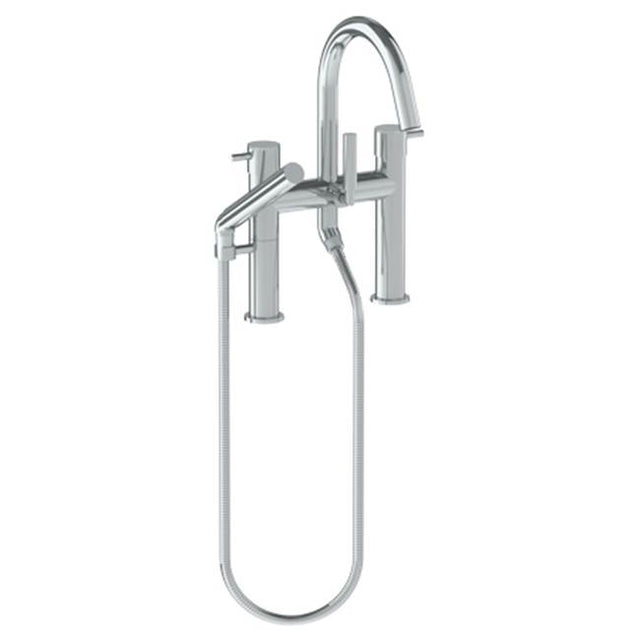 Watermark - Deck Mounted Exposed Gooseneck Bath Set with Hand Shower - Vintage Copper