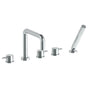 Watermark - Deck Mounted 5 hole Square Bath set - Vintage Copper