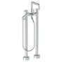 Watermark - Floor Standing Bath set with Square Spout and Slim Hand Shower - Vintage Copper
