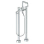 Watermark - Floor Standing Bath set with Square Spout and Volume Hand Shower - Vintage Copper