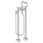 Watermark - Floor Standing Bath set with Square Spout and Volume Hand Shower - Vintage Copper