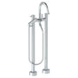 Watermark - Floor Standing Bath set with Gooseneck Spout and Slim Hand Shower - Vintage Copper