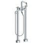 Watermark - Floor Standing Bath set with Square Spout and Volume Hand Shower - Vintage Copper