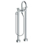 Watermark - Floor Standing Bath set with Gooseneck Spout and Slim Hand Shower - Vintage Copper