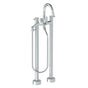 Watermark - Floor Standing Bath set with Gooseneck Spout and  Volume Hand Shower - Vintage Copper