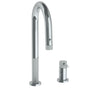 Watermark - Deck Mounted 2 Hole Gooseneck Prep Faucet with Pull Down Spray - Vintage Copper