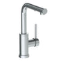 Watermark - Deck Mounted 1 Hole Square Top Prep Faucet with Pull Out Spray - Vintage Copper