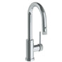 Watermark - Deck Mounted 1 Hole Gooseneck Prep Faucet with Pull Down Spray - Vintage Copper