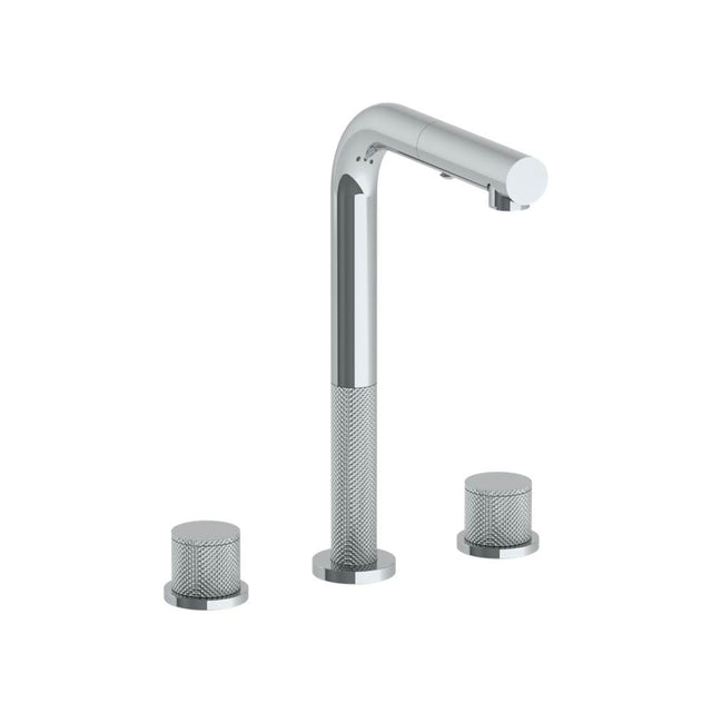 Watermark - Deck Mounted 3 Hole Square Top Prep Faucet with Pull Out Spray - Vintage Copper