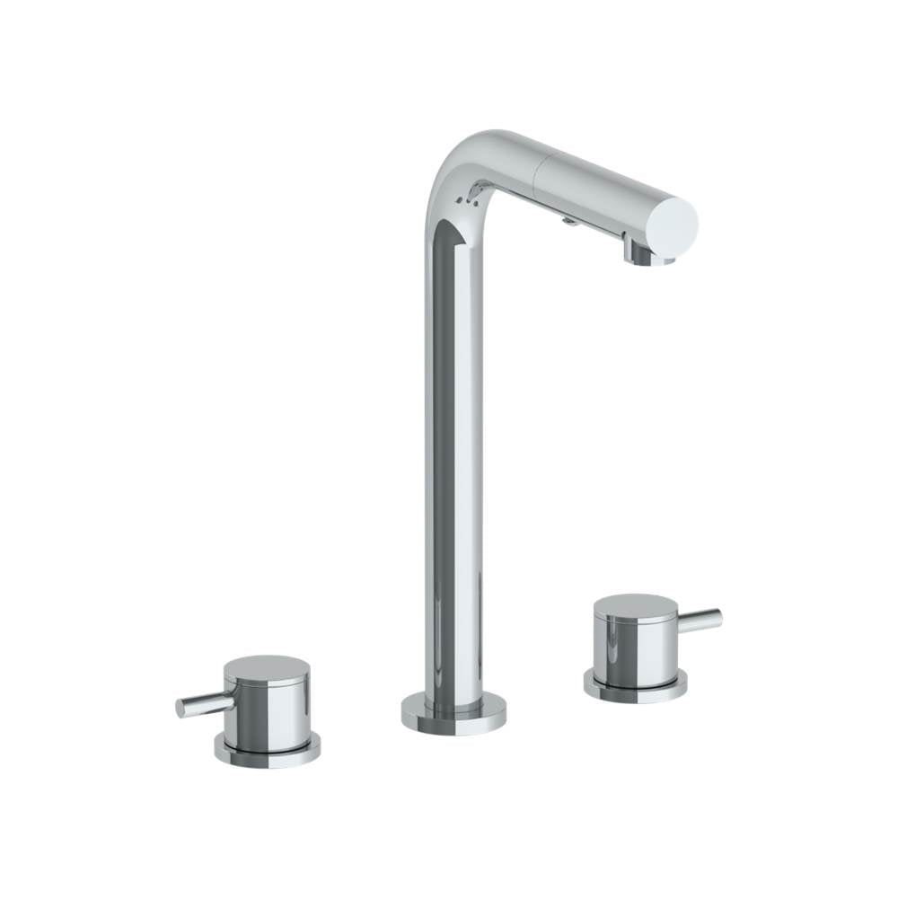 Watermark - Deck Mounted 3 Hole Square Top Prep Faucet with Pull Out Spray - Vintage Copper