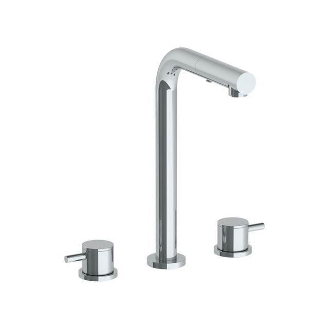 Watermark - Deck Mounted 3 Hole Square Top Prep Faucet with Pull Out Spray - Vintage Copper