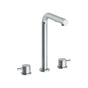 Watermark - Deck Mounted 3 Hole Square Top Prep Faucet with Pull Out Spray - Vintage Copper