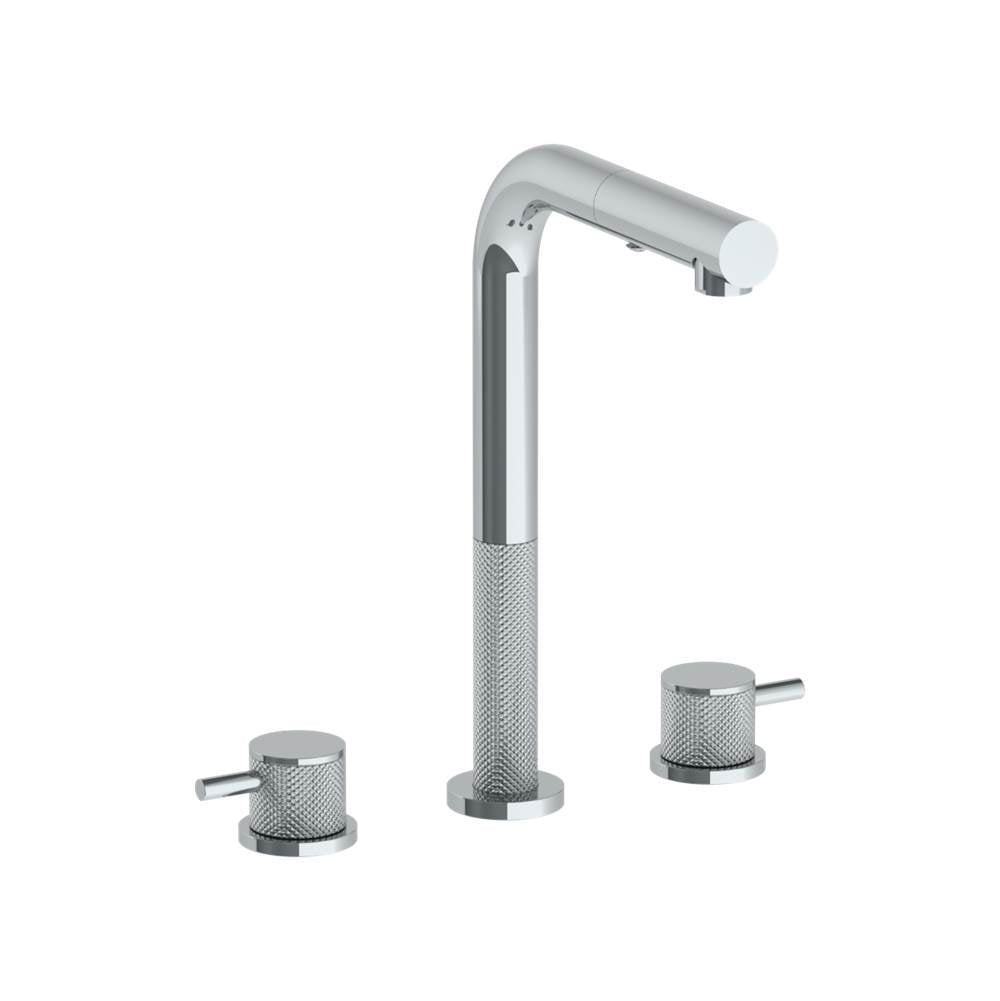 Watermark - Deck Mounted 3 Hole Square Top Prep Faucet with Pull Out Spray - Vintage Copper