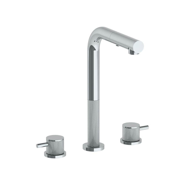 Watermark - Deck Mounted 3 Hole Square Top Prep Faucet with Pull Out Spray - Vintage Copper