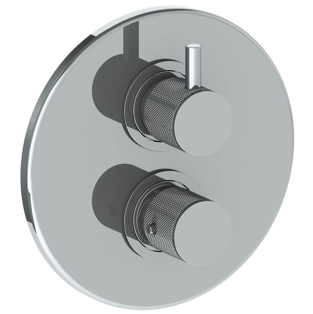 Watermark - Wall Mounted Thermostatic Shower Trim with built-in control, 7 1/2'' dia. - Vintage Copper