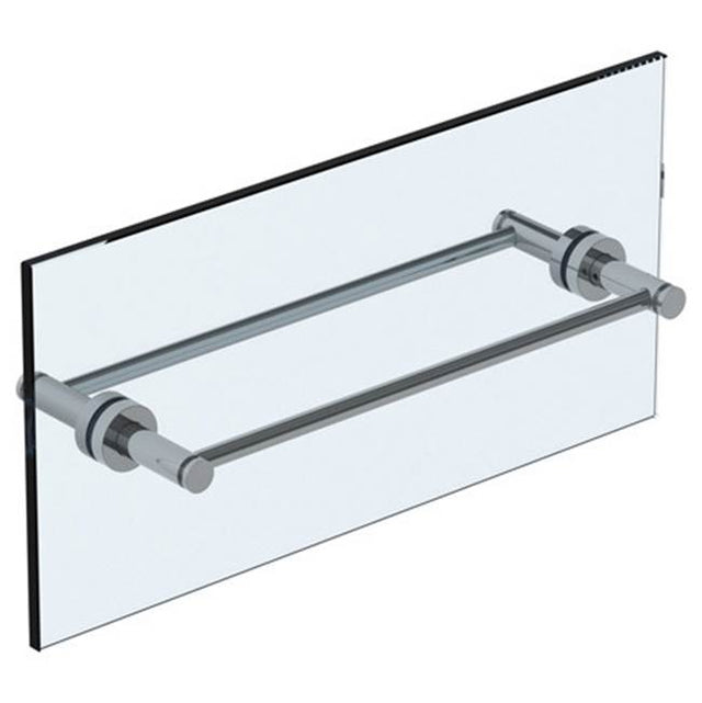 Watermark - Loft 2.0 12'' Double Shower Door Pull / Glass Mount Towel Bar - Vintage Copper