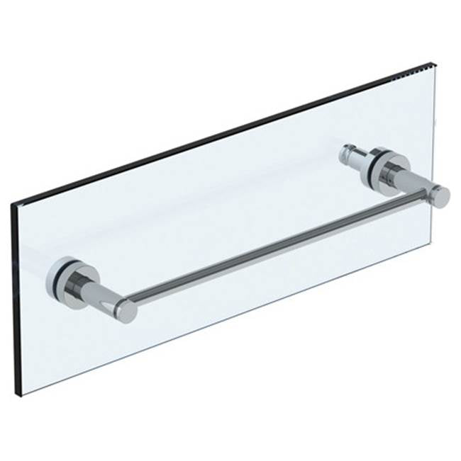 Watermark - Loft 2.0 12'' Shower Door Pull  With Knob / Glass Mount Towel Bar with Hook - Vintage Copper