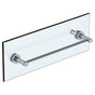 Watermark - Loft 2.0 12'' Shower Door Pull  With Knob / Glass Mount Towel Bar with Hook - Vintage Copper