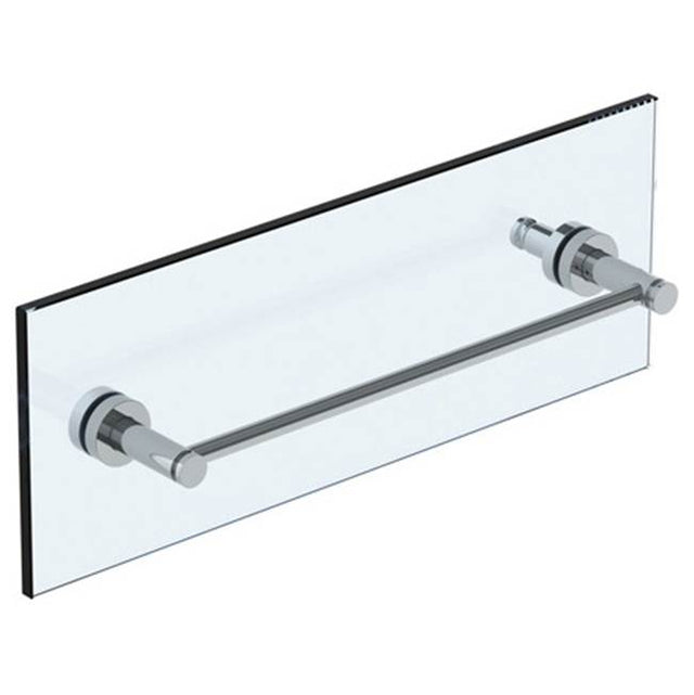Watermark - Loft 2.0 24'' Shower Door Pull  With Knob / Glass Mount Towel Bar with Hook - Vintage Copper