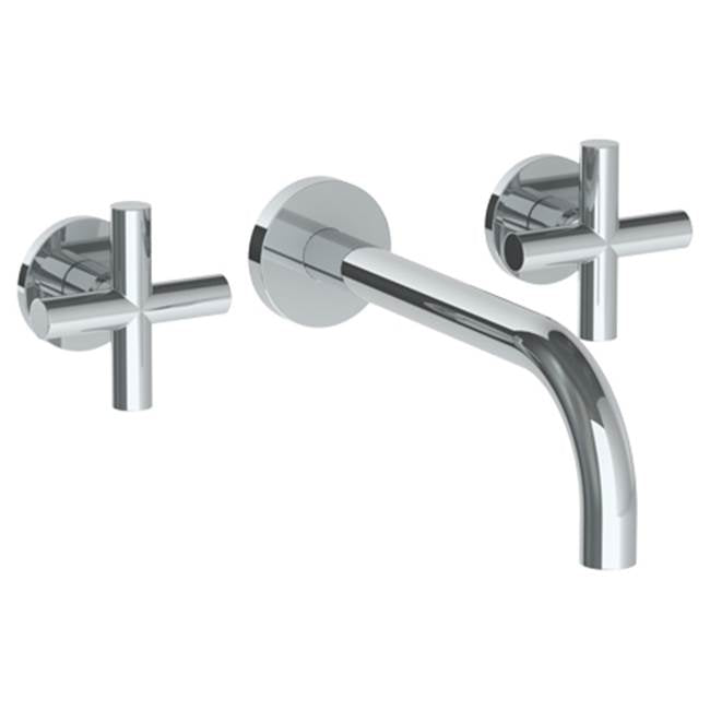 Watermark - Wall Mounted 3 Hole Lavatory Set with 8 3/4'' Spout - Vintage Copper