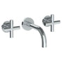 Watermark - Wall Mounted 3 Hole Lavatory Set with 6'' Spout - Vintage Copper