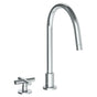 Watermark - Deck Mounted 2 Hole Gooseneck Kitchen Faucet - Vintage Copper
