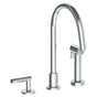 Watermark - Deck Mounted 3 Hole Gooseneck Kitchen Set -  Includes Side Spray - Vintage Copper